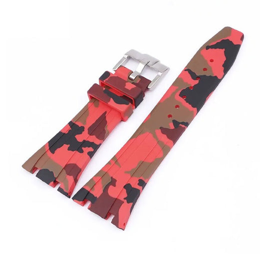 Rubber Strap - For all AP Royal Oak 41mm - Red Camo