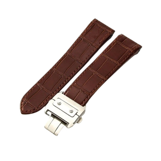 Leather Strap - For Cartier Santos 100 - Brown