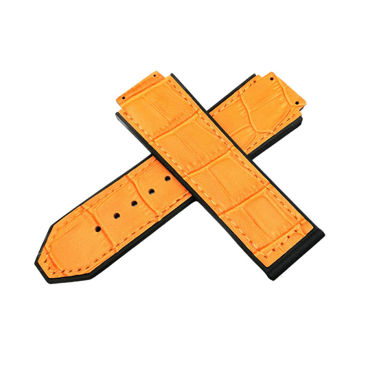 Leather Strap - For Hublot Big Bang 44mm - Orange