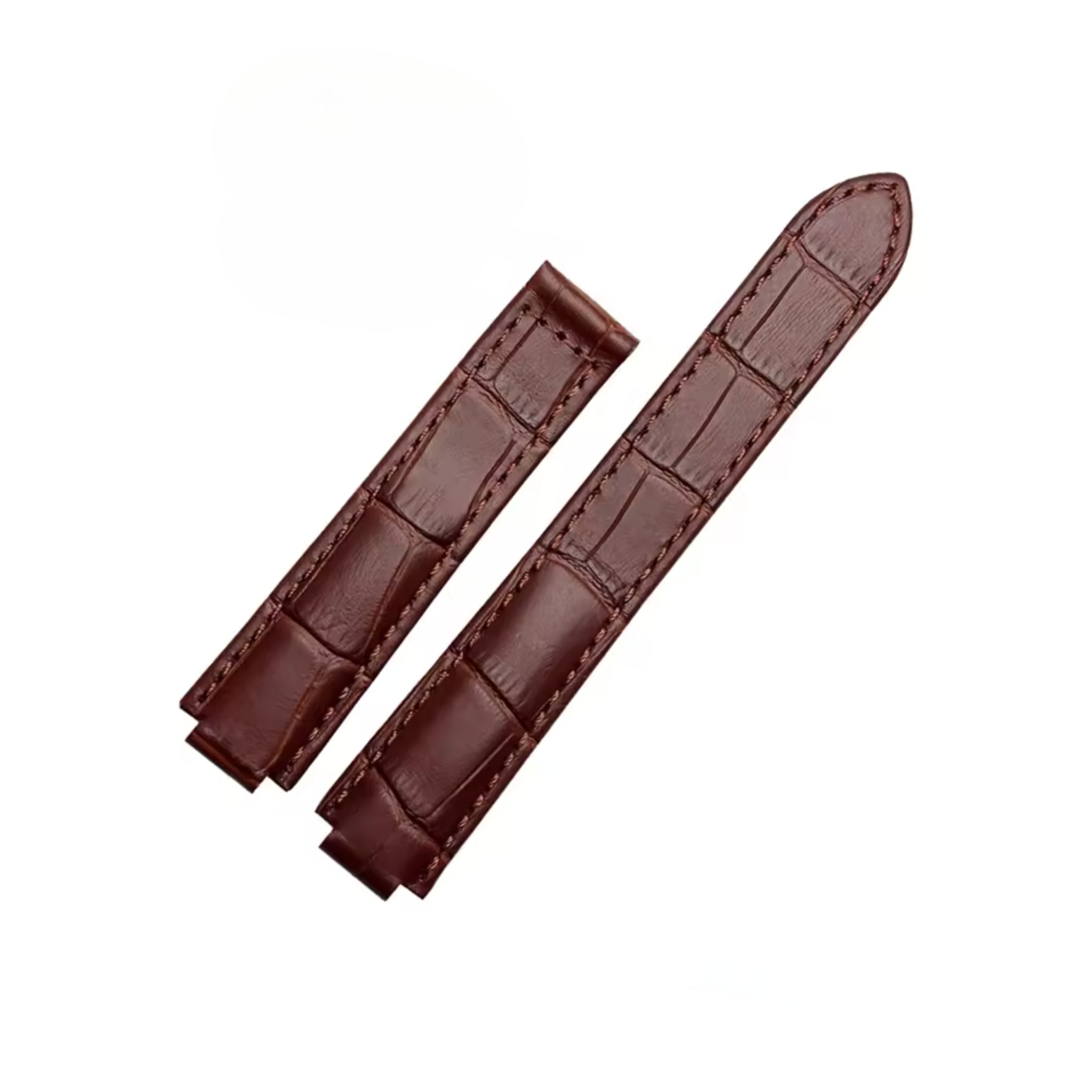 Leather Strap - For Cartier Ballon Bleu - Brown - Helvetus