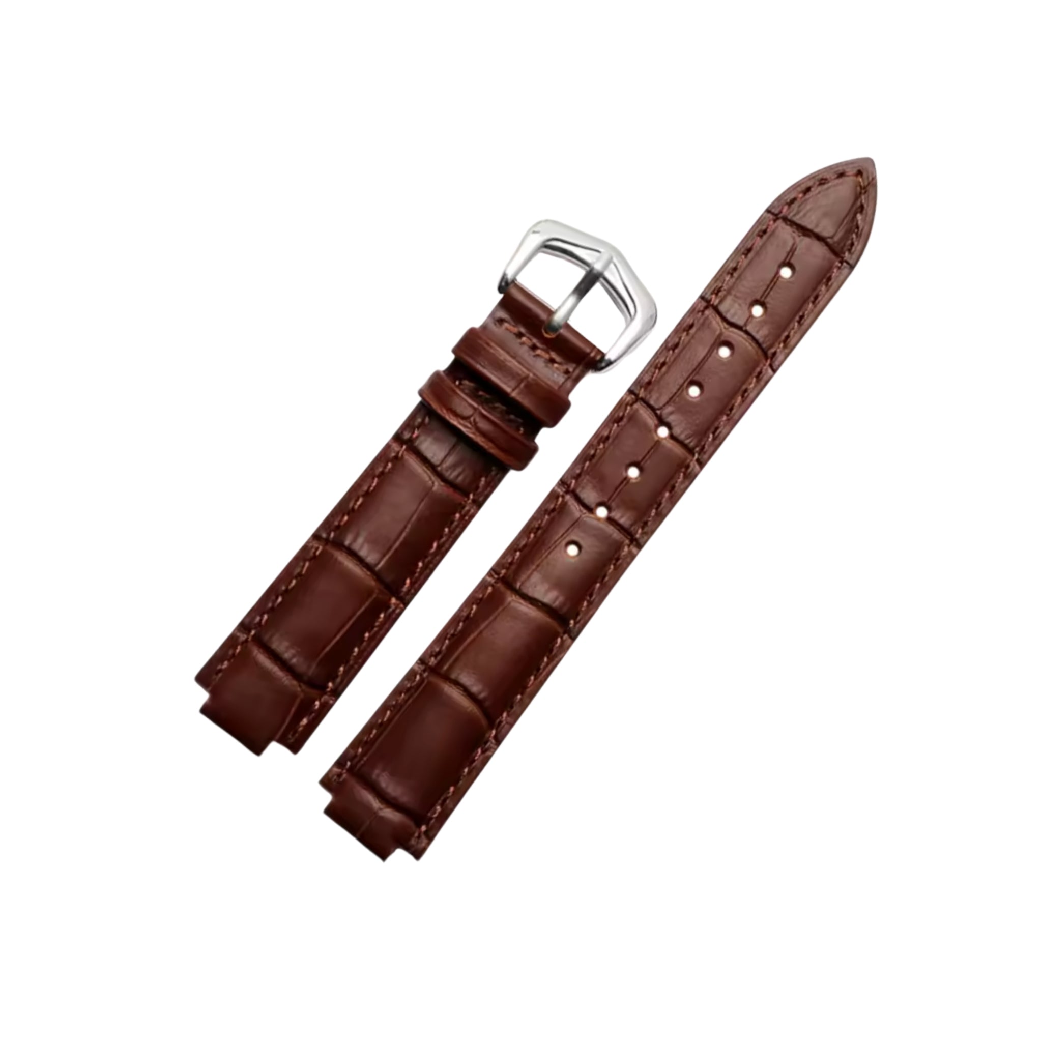 Leather Strap - For Cartier Ballon Bleu - Brown - Helvetus