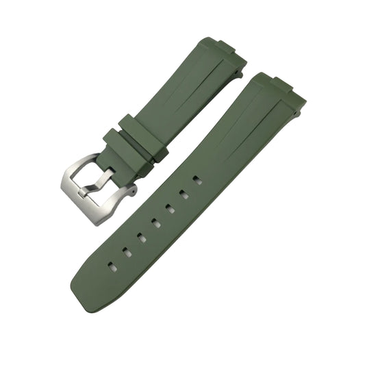 Rubber Curved Strap - For Panerai Luminor 44mm - Green - Helvetus