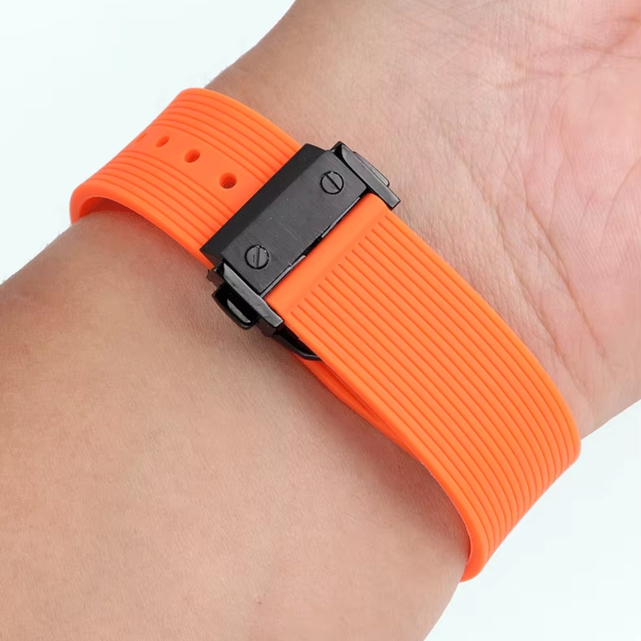 Rubber Strap - For Bell & Ross BR - 05 - Orange - Helvetus