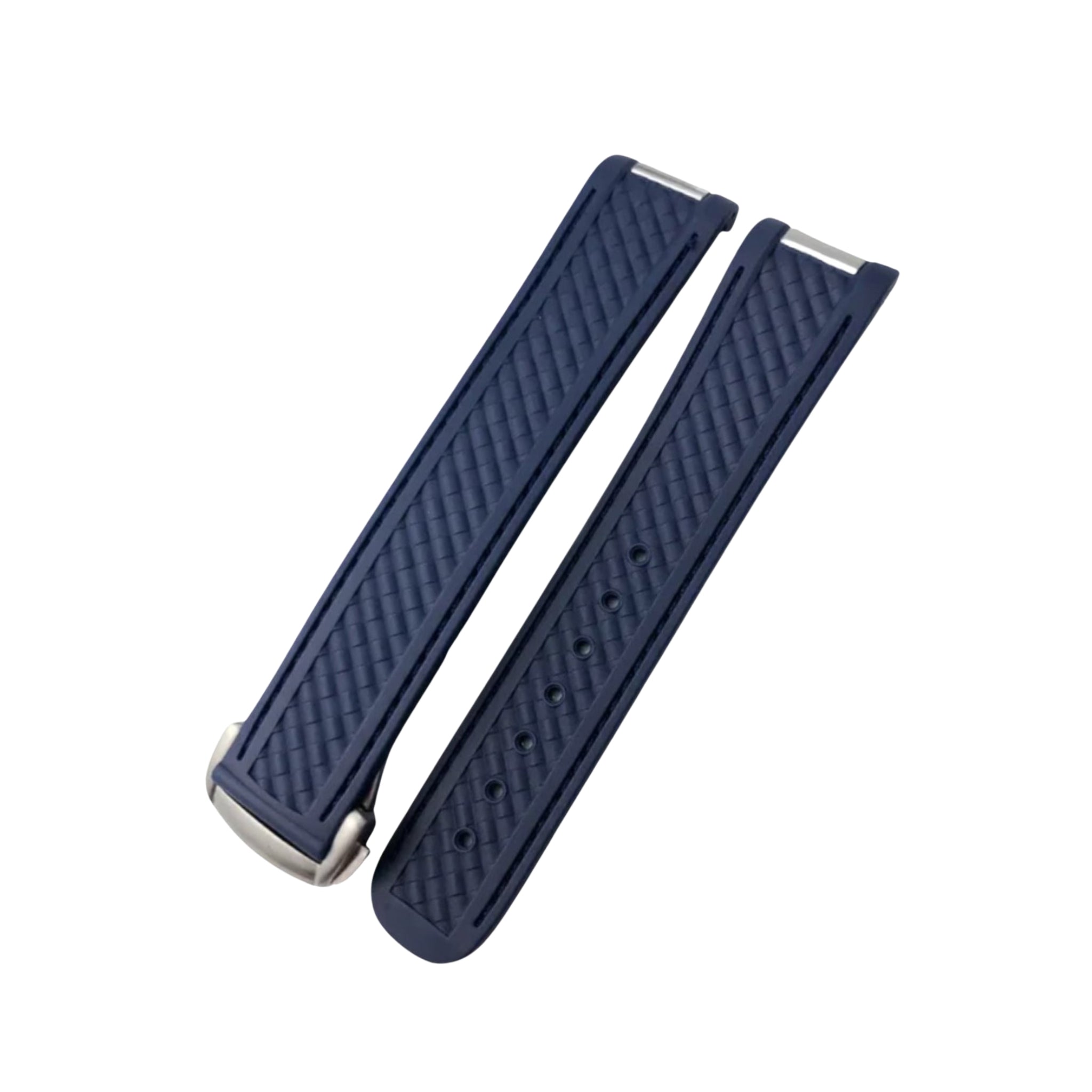 Rubber Strap - For Omega Seamaster Aqua Terra 300 / 150m - Full Blue - Helvetus