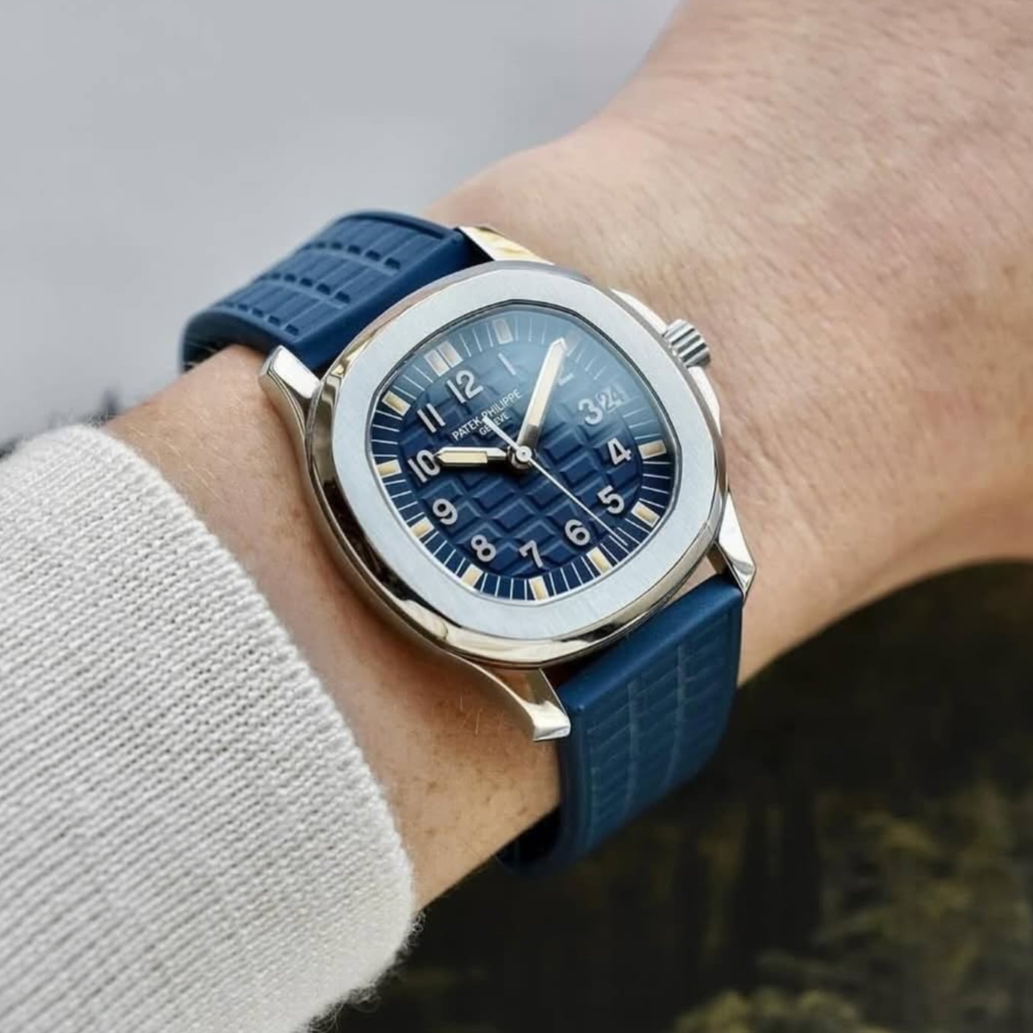 Rubber Strap - For Patek Philippe Aquanaut 5067A - 001, 5065, 5066, 5064 - Blue - Helvetus