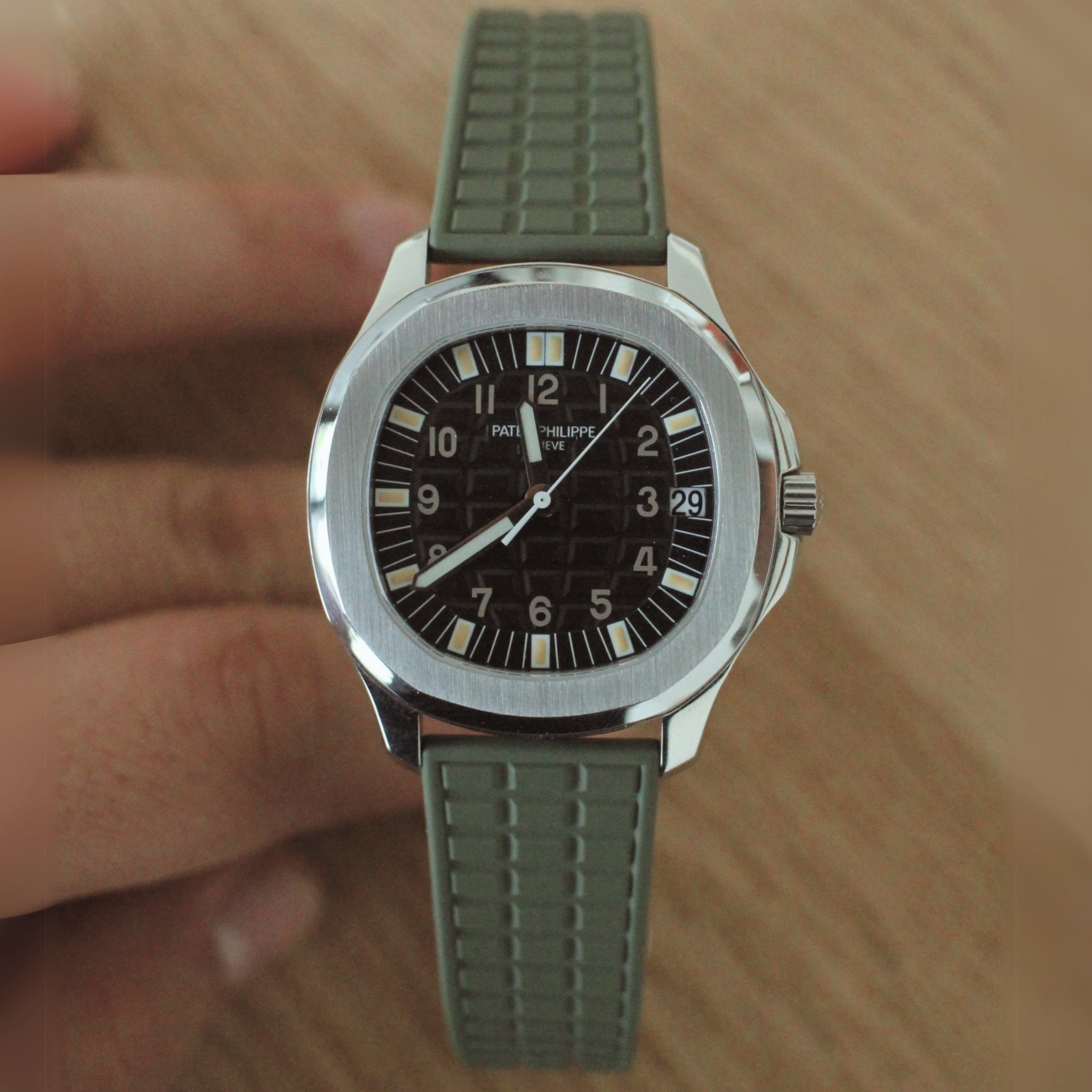 Rubber Strap - For Patek Philippe Aquanaut 5067A - 001, 5065, 5066, 5064 - Green - Helvetus