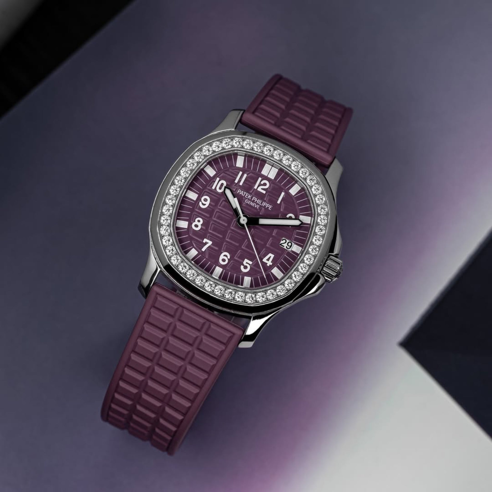 Rubber Strap - For Patek Philippe Aquanaut 5067A - 001, 5065, 5066, 5064 - Purple - Helvetus