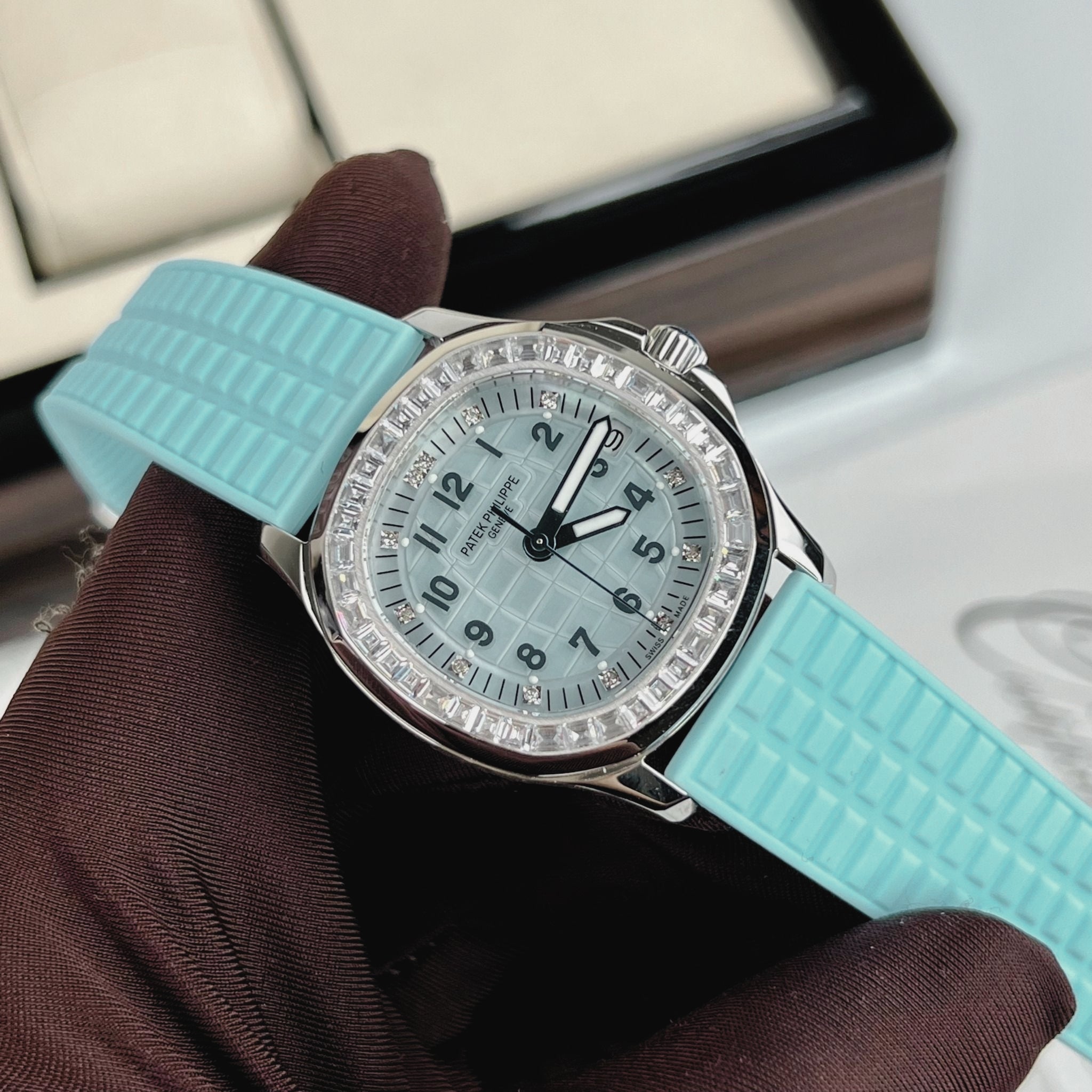 Rubber Strap - For Patek Philippe Aquanaut 5067A - 001, 5065, 5066, 5064 - Turquoise - Helvetus