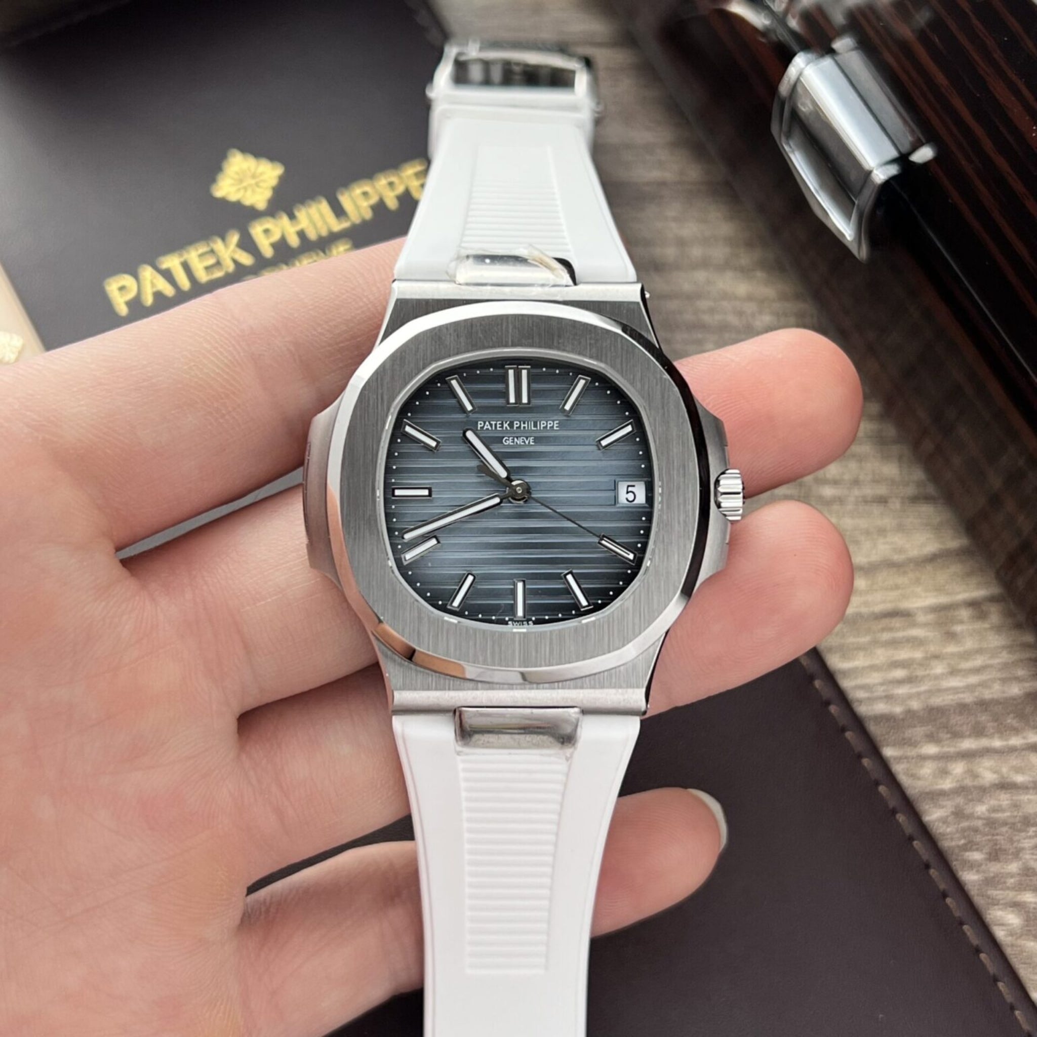 Rubber Strap - For Patek Philippe Nautilus - White - Helvetus