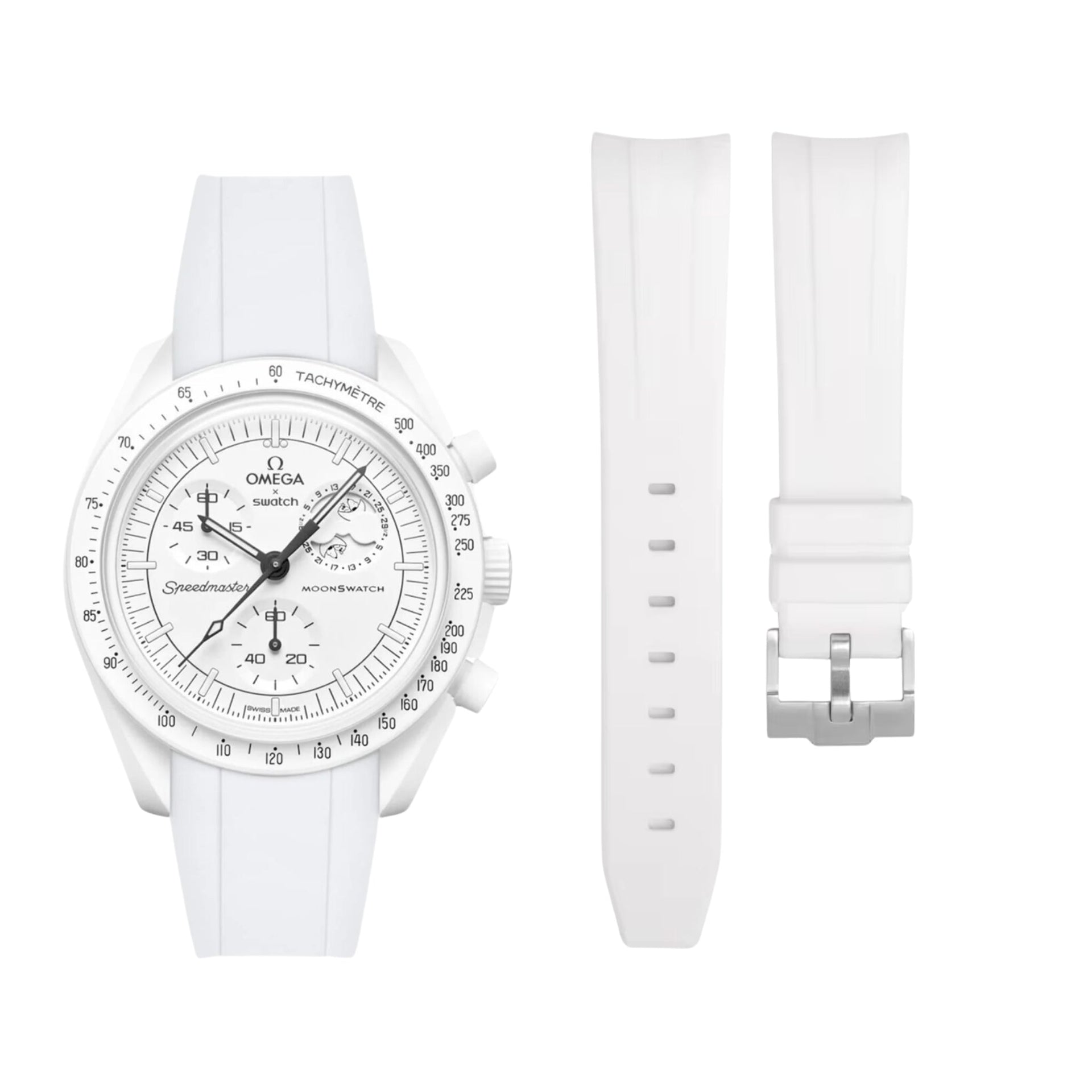 Strap for Mission to the Moonphase - Snoopy - White - Helvetus 