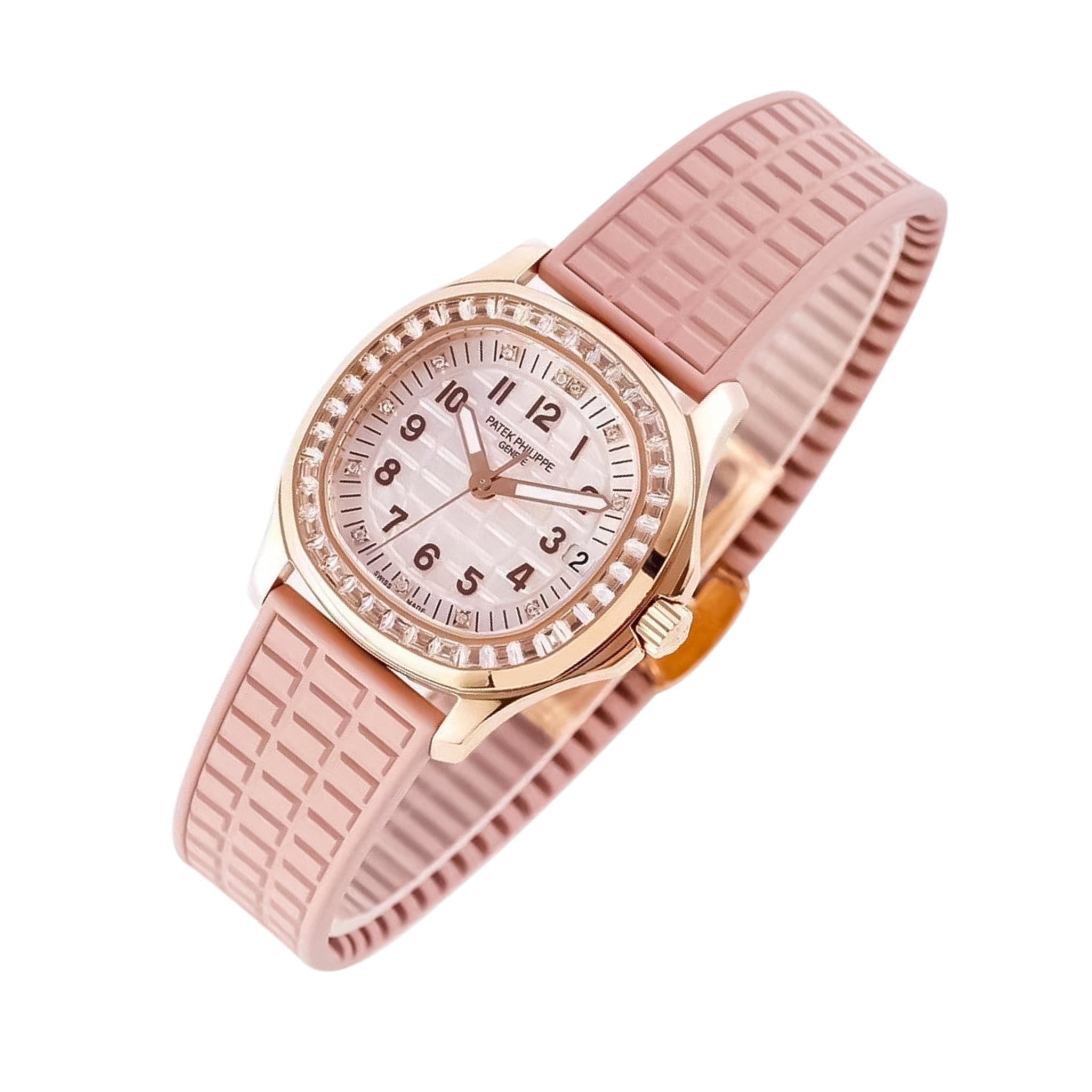 Rubber Strap - For Patek Philippe Aquanaut 5067A - 001, 5065, 5066, 5064 - Pink - Helvetus